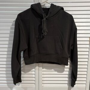 SHEIN Black Cropped Hoodie